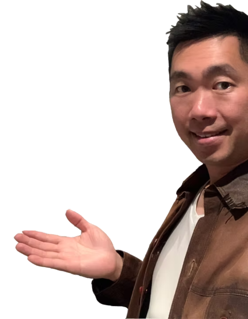Felix Leung standing and presenting
